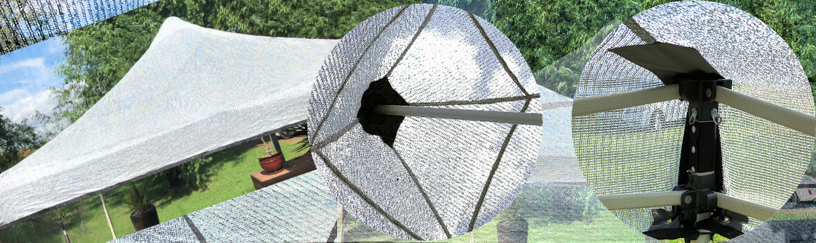 Silver Mesh Gazebo Roof Canopy