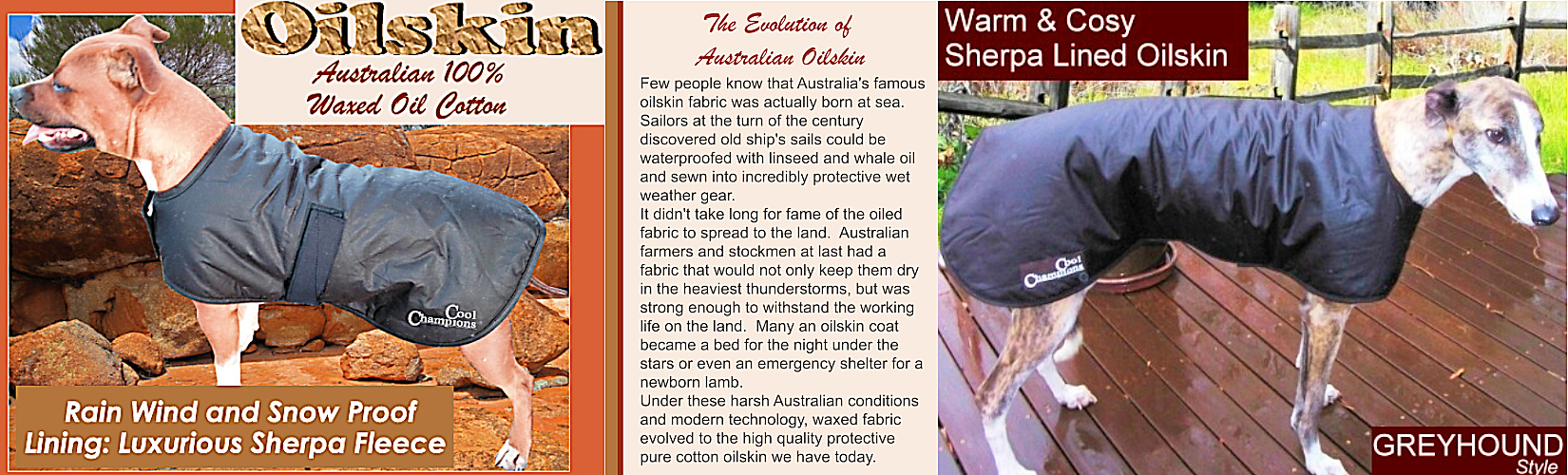 Oilskin Dog Jackets Sherpa Lined